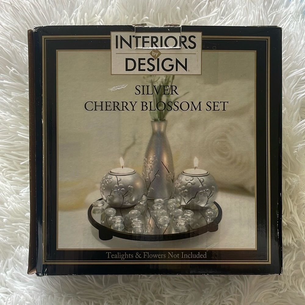 Interiors by Design Silver Cherry‎ Blossom Set